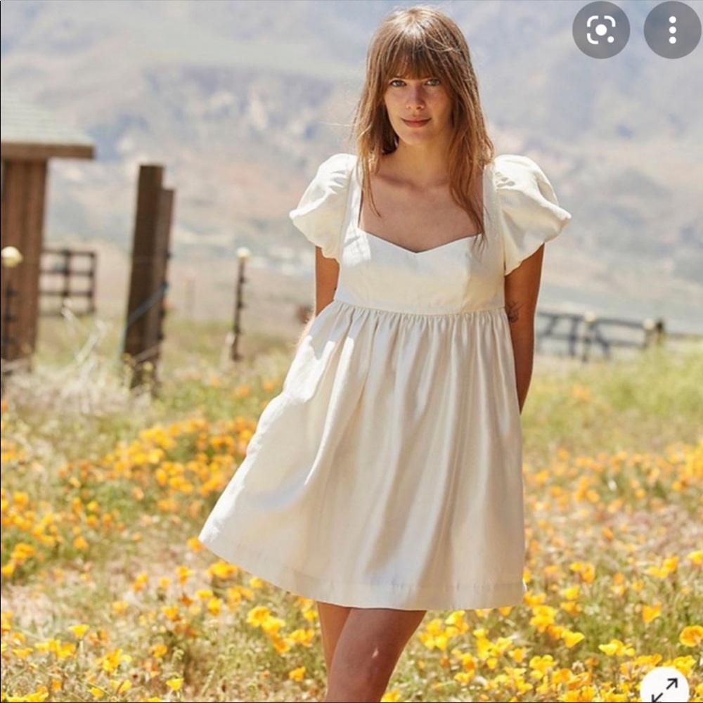 Boohoo Puff Sleeve Beach Dress — NWT